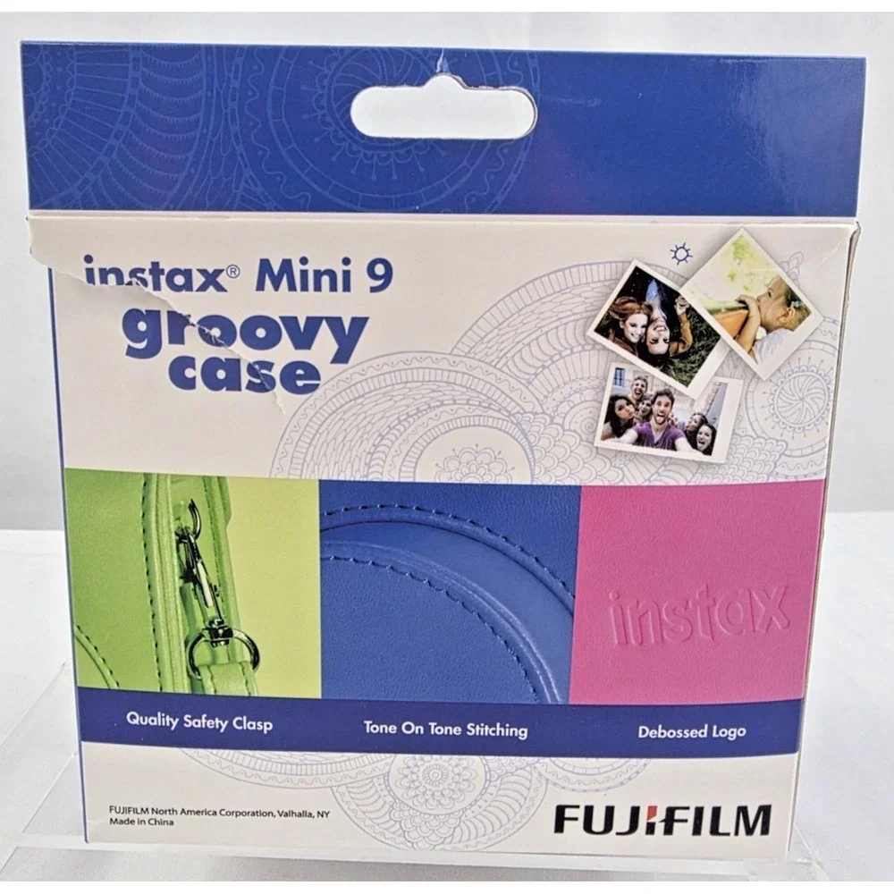 Fujifilm Instax Mini 9 Groovy Camera Case Smoky White Gray Protective Bag NIB